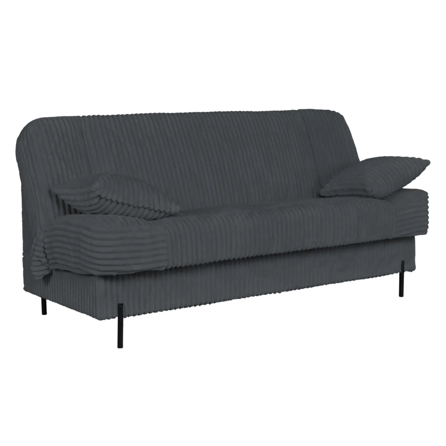 Kanapa sofa Sara rozkładana wersalka do spania Rene Family meble ciem szara