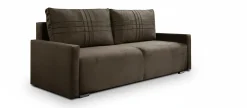 Kanapa z funkcją spania sofa z bokami sofa rozkładana Oslo - braz