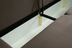 Kanapa z funkcją spania sofa z bokami sofa rozkładana Oslo - braz