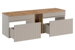 KASZMIROWA Szafka Łazienkowa pod Umywalkę Z REGAŁEM 140 cm