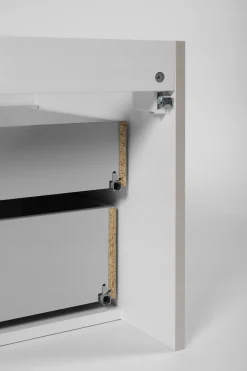 Kaszmirowa szafka pod umywalkę 50 cm lakierowana frezowany front 2 szuflady