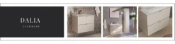 Kaszmirowe meble łazienkowe szafka DALIA CASHMERE z blatem 120 i słupkami