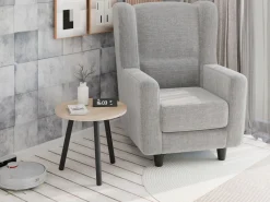 Kawowy Okrągły Stolik Ława Loft Industrial Salon 55 cm