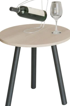 Kawowy Okrągły Stolik Ława Loft Industrial Salon 55 cm
