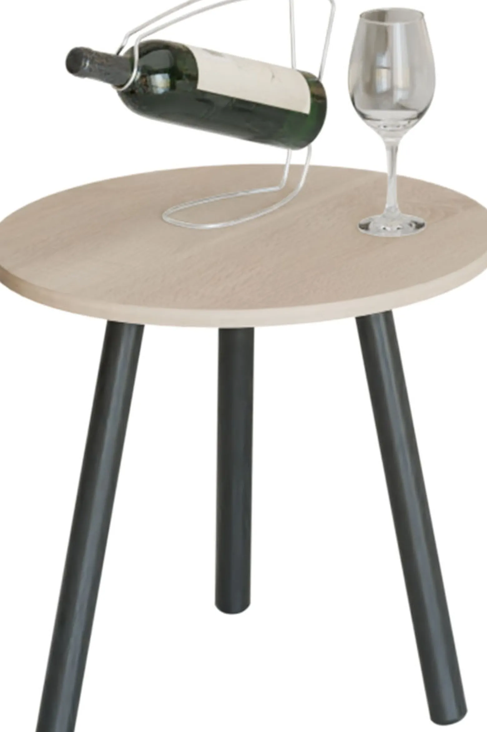 Kawowy Okrągły Stolik Ława Loft Industrial Salon 55 cm