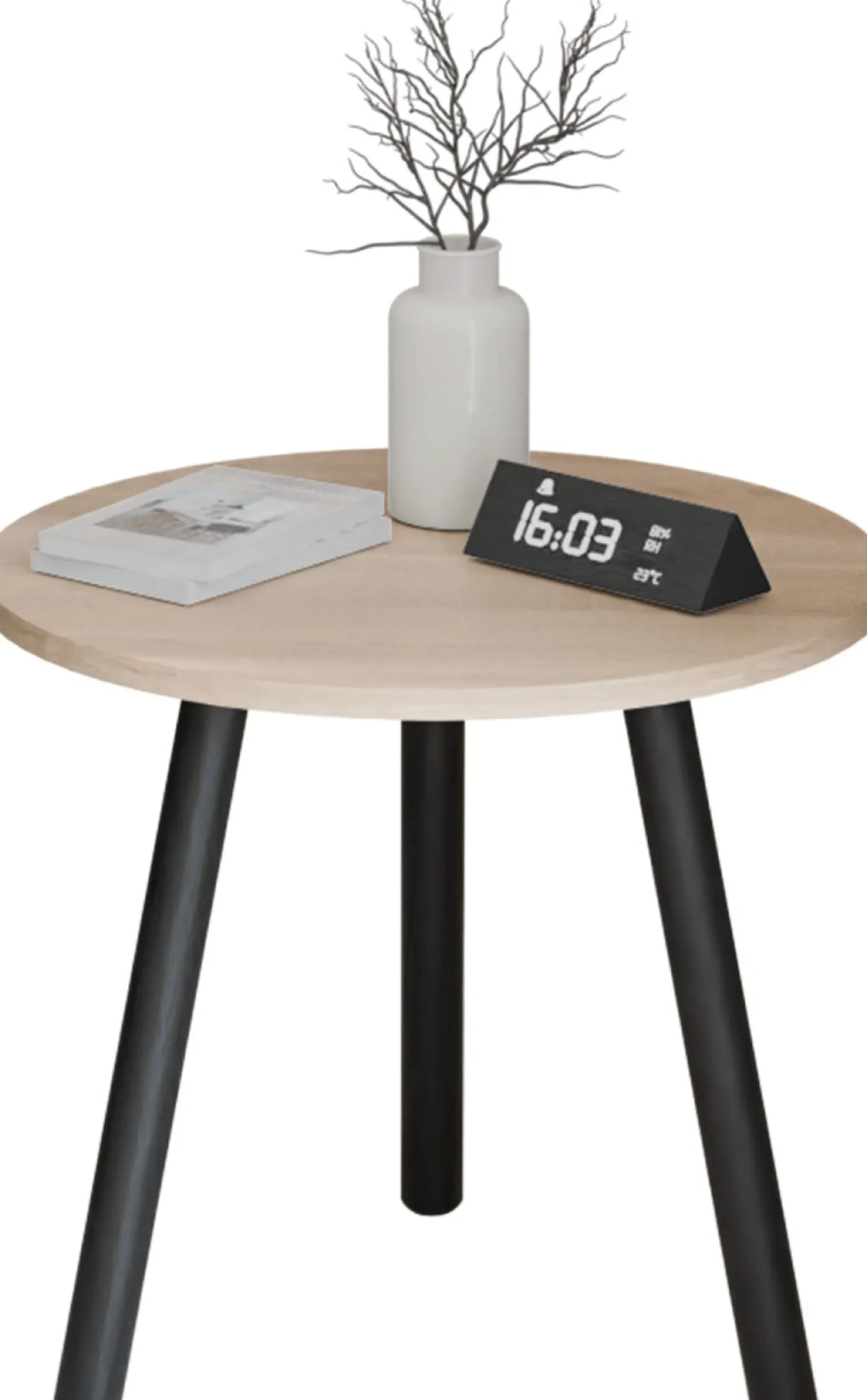 Kawowy Okrągły Stolik Ława Loft Industrial Salon 55 cm