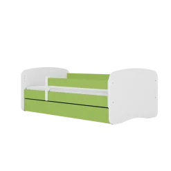 Łóżko Babydreams zielone Bez wzoru z szufladą materac piankowy 180x80