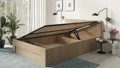 Łóżko 160cm x 200cm Otwierane z boku | BIAŁE | Pojemnik + Stelaż
