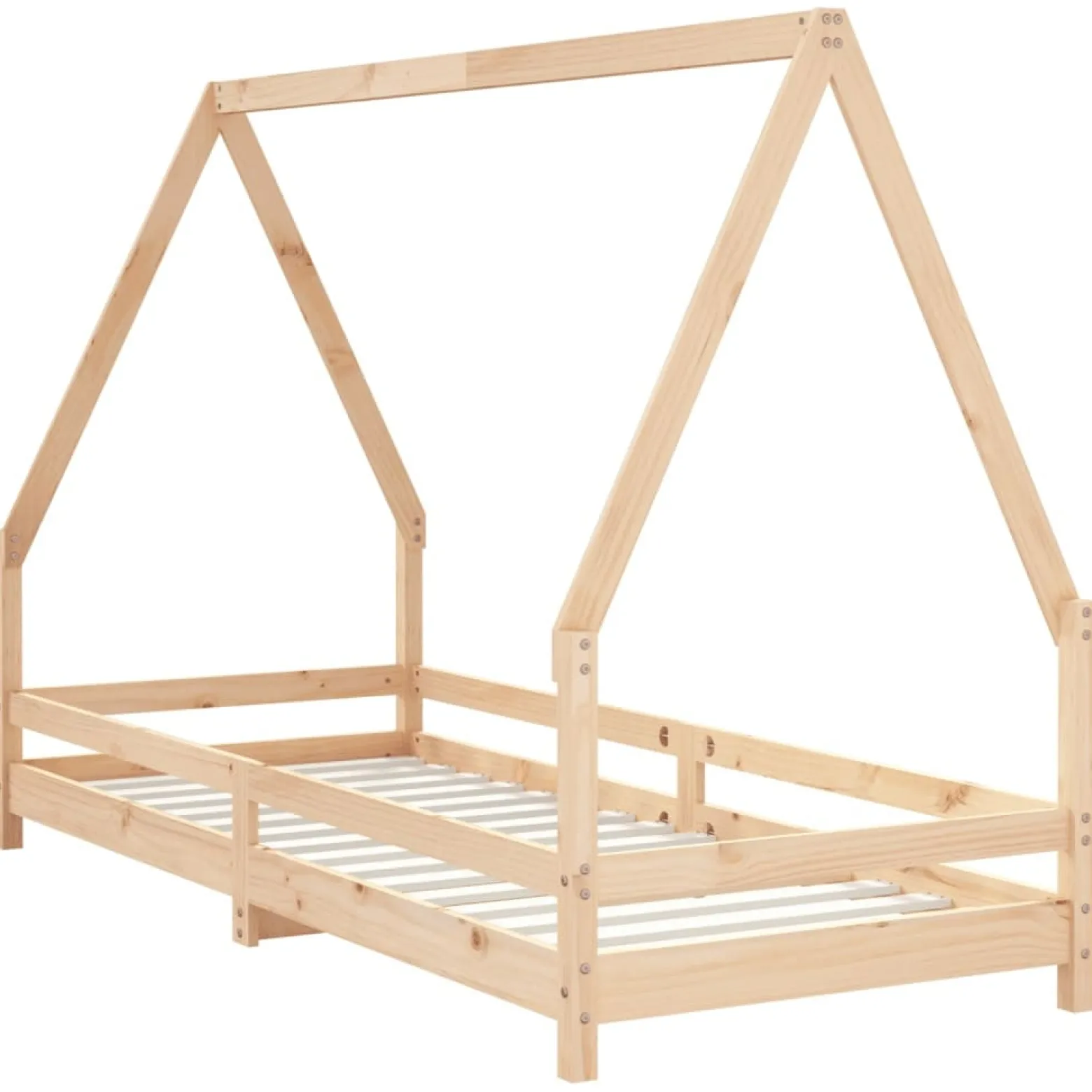 łóżko dla dzieci Brąz 80 x 200 cm Drewno sosnowe vidaXL