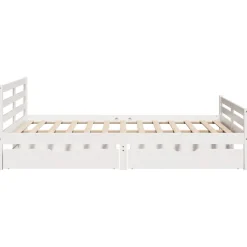Łóżko drewniane rama łóżka sofa biała do sypialni pokoju 150x200 cm