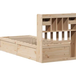 Łóżko Drewniane Rama Łóżka Sofa Brązowe Do Sypialni Pokoju 75x190 cm