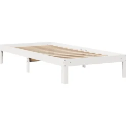 Łóżko drewniane rama łóżka sofa biała do sypialni pokoju 75x190 cm