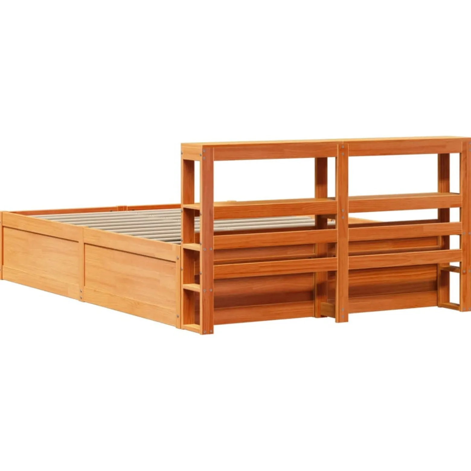 Łóżko Drewniane Rama Łóżka Sofa Brązowe Do Sypialni Pokoju 120x200 cm