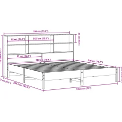Łóżko Drewniane Rama Łóżka Sofa Biała Do Sypialni Pokoju 180x200 cm