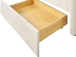 Łóżko dzienne tapicerowane 90x200 cm jasnobeżowe