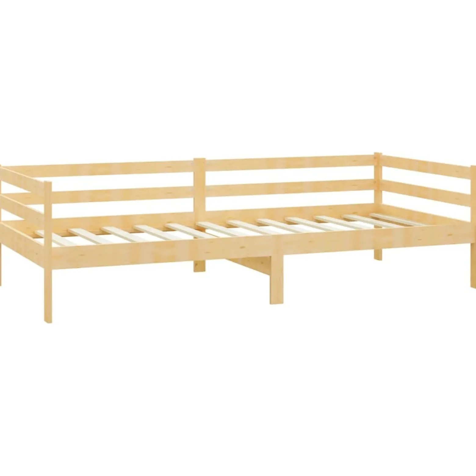 Łóżko dzienne z materacem 90x200 cm lite drewno sosnowe