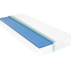 Łóżko dzienne z materacem 90x200 cm lite drewno sosnowe