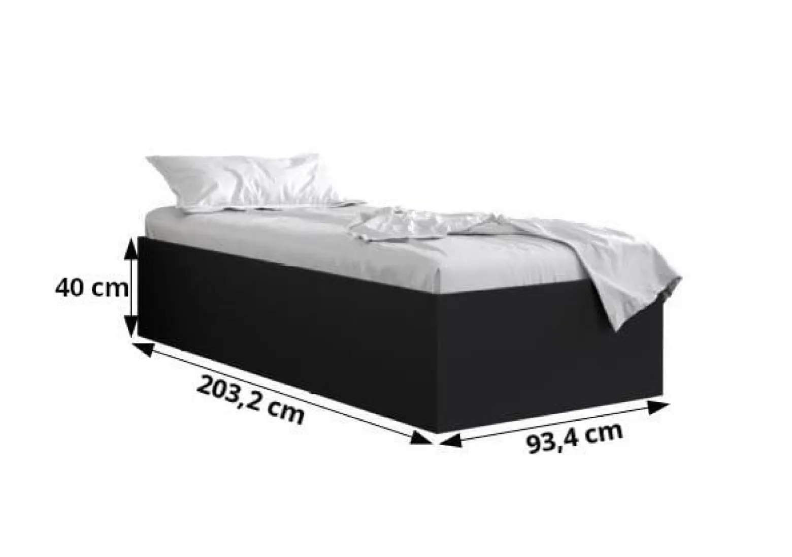 Łóżko hotelowe do sypialni pojedyńcze Bella 90x200