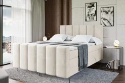Łóżko kontynentalne - pojemnik, materac, nóżki BOXI1-FC-Z KING 120x200 cm
