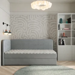 Łóżko kontynentalne GINA z topperem 100x200 cm