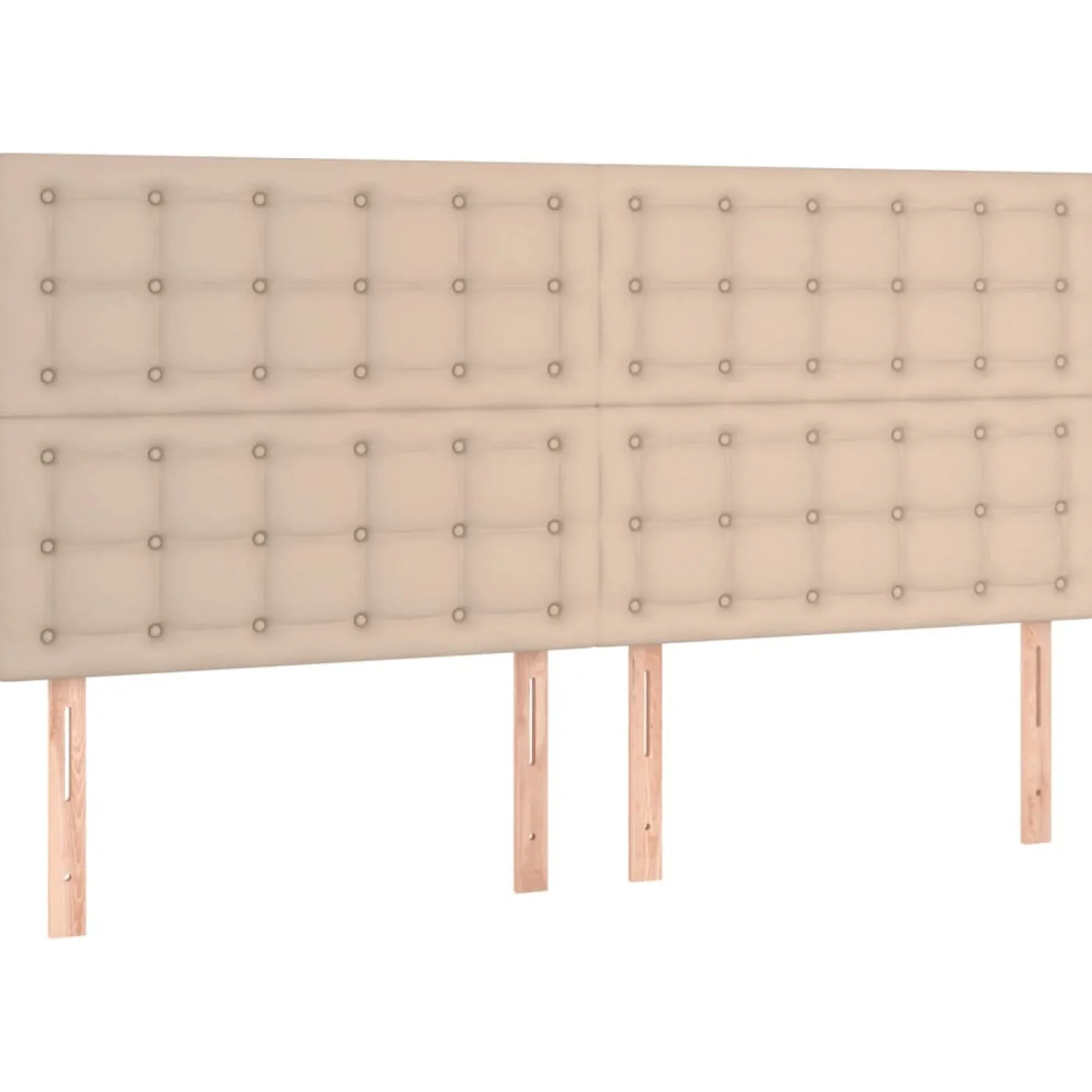 Łóżko Kontynentalne Tapicerowane z Materacem Cappuccino Ekoskóra 160x200cm
