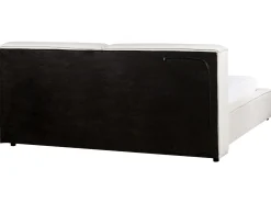 Łóżko tapicerowane 160 x 200 cm złamana biel