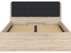 Łóżko Tetrix 140x200 ze stelażem i pojemnikiem dąb sonoma