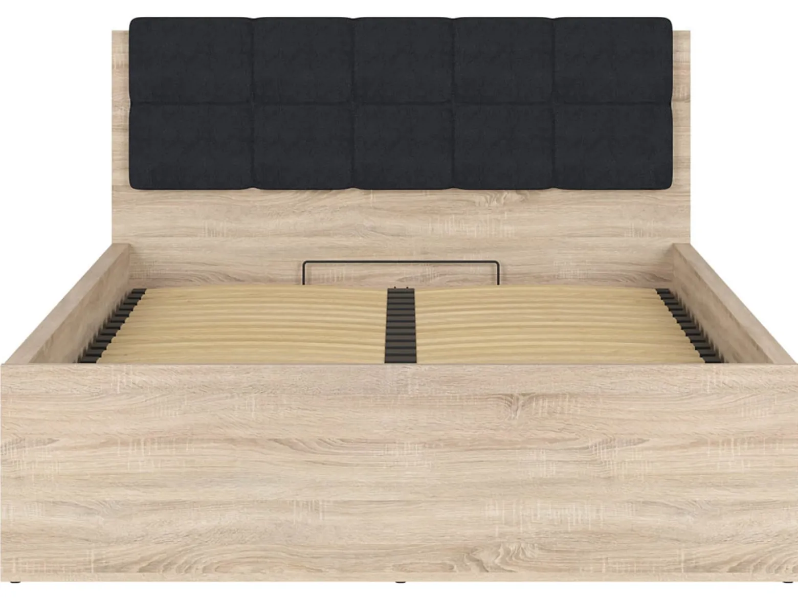 Łóżko Tetrix 140x200 ze stelażem i pojemnikiem dąb sonoma