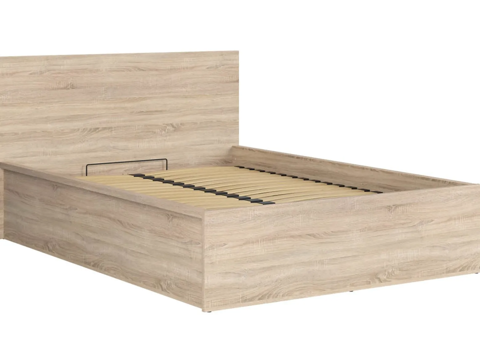 Łóżko Tetrix 140x200 ze stelażem i pojemnikiem dąb sonoma