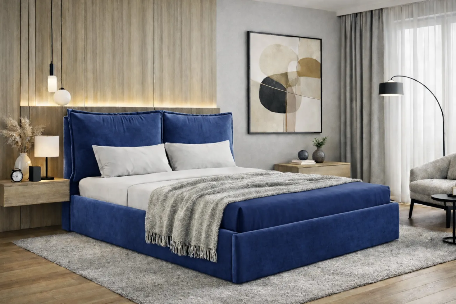 Łóżko 120x200 z pojemnikiem , metalowy stelaż GLAM riviera 81