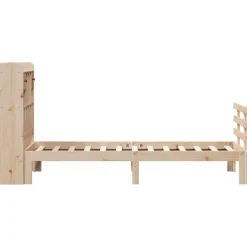 Łóżko z regałem bez materaca drewno sosnowe 75x190 cm