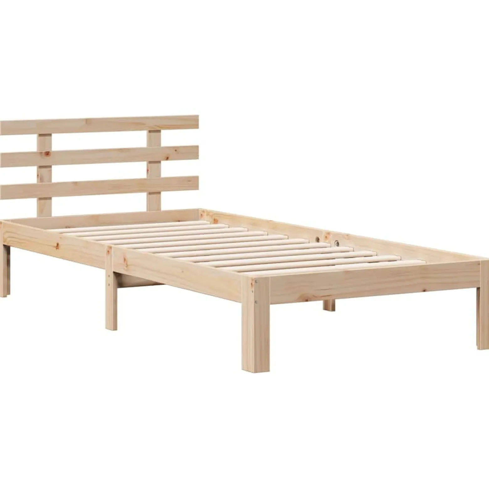 Łóżko z regałem bez materaca drewno sosnowe 75x190 cm