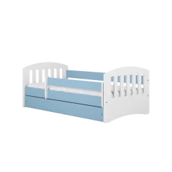 Łóżko Classic 1 niebieskie z szufladą materac piankowy 160x80