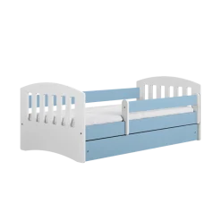 Łóżko Classic 1 niebieskie z szufladą materac piankowy 160x80