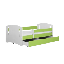 Łóżko Classic 2 zielone z szufladą materac piankowy 180x80
