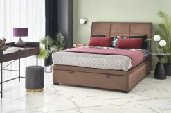 Łóżko CONTINENTAL 2 VELVET 160x200 beżowe bez szuflady/bez materaca