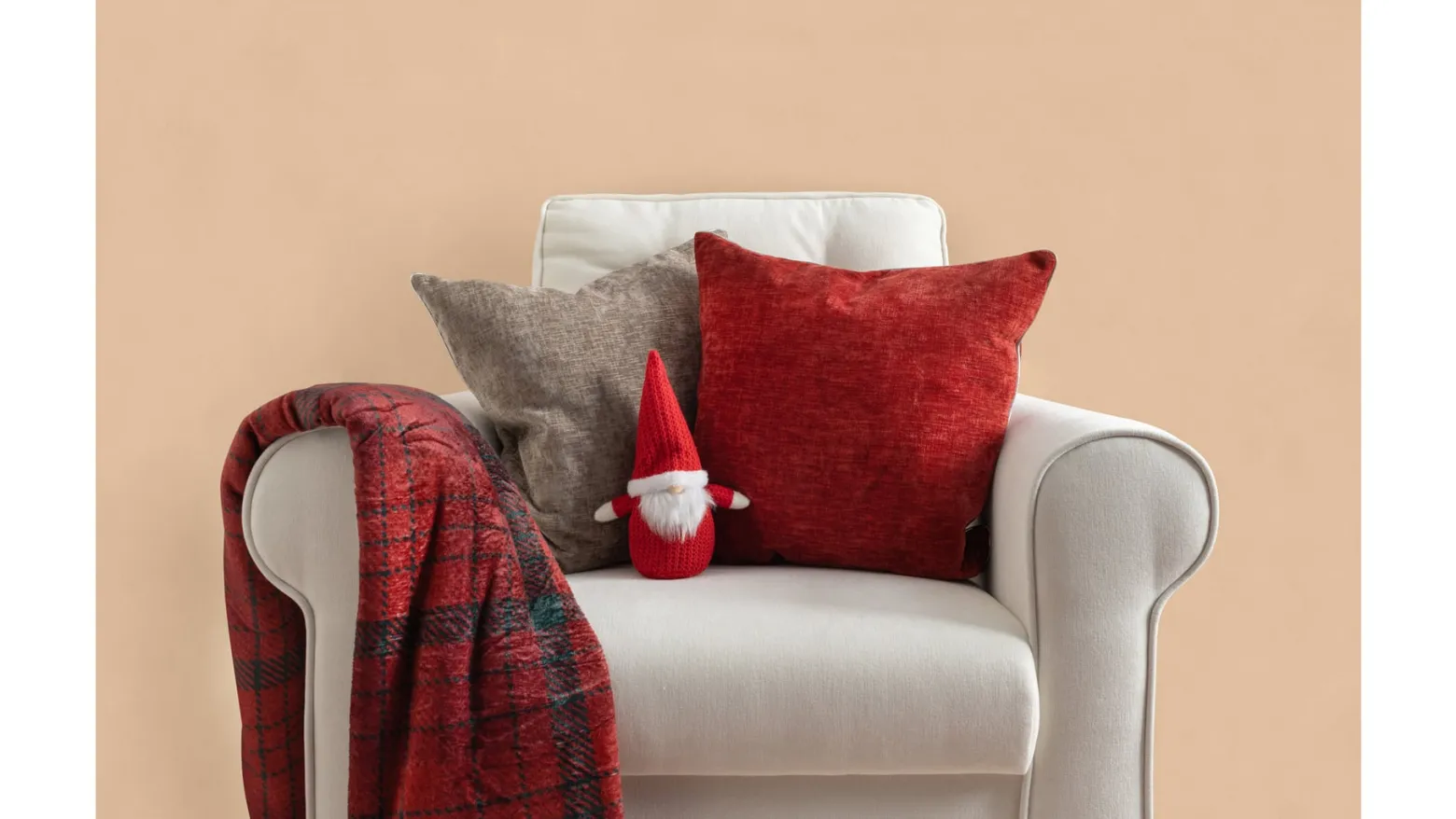 Koc Tartan Red 150x200 cm czerwony