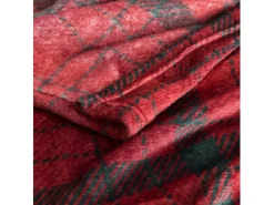 Koc Tartan Red 150x200 cm czerwony