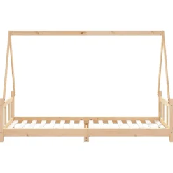 łóżko dla dzieci Brąz 90 x 200 cm Drewno sosnowe vidaXL