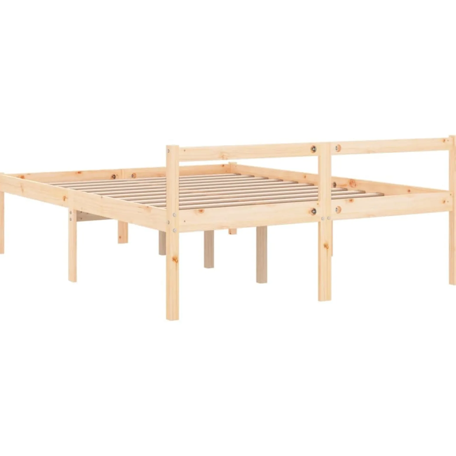 Łóżko dla seniora lite drewno sosnowe 140x190 cm