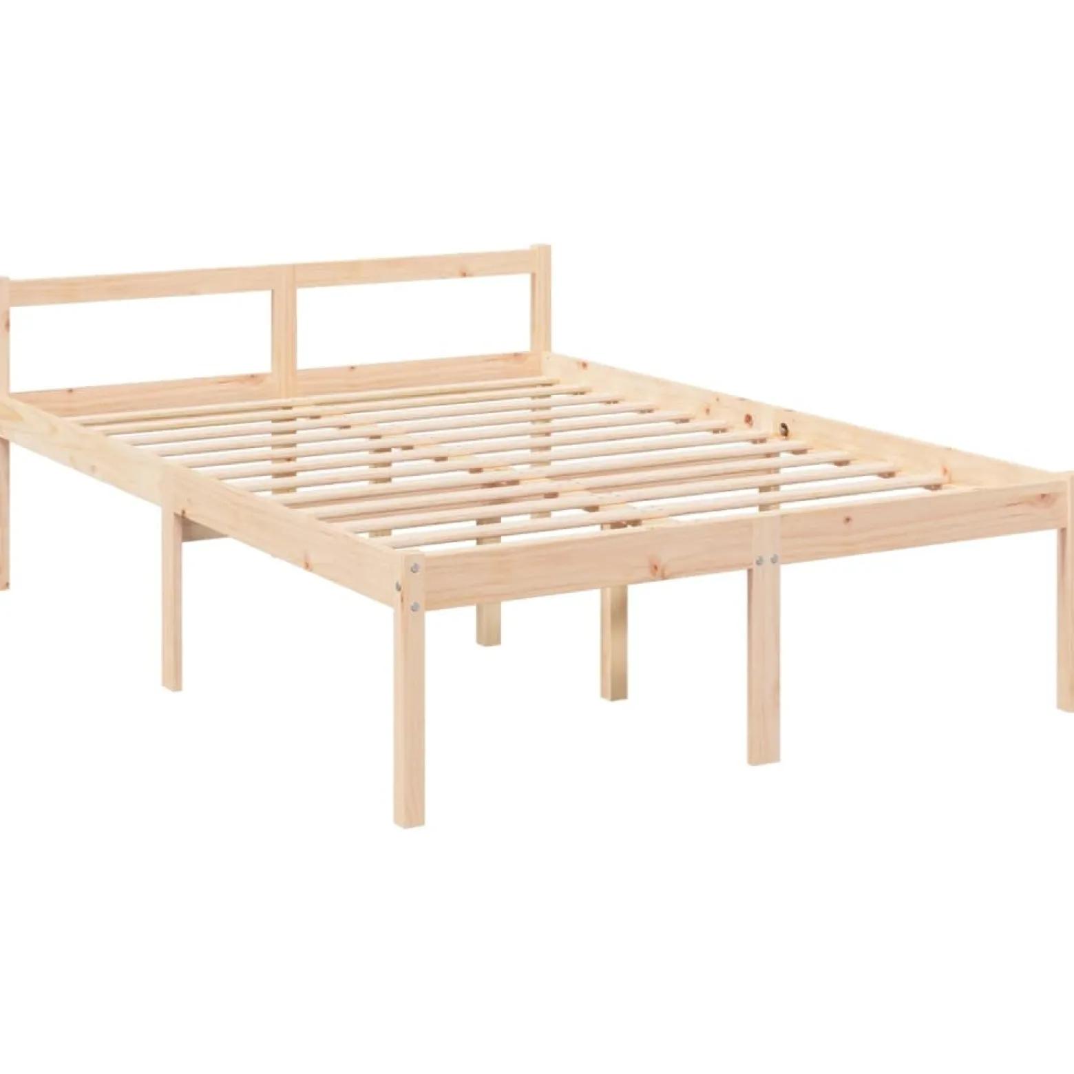 Łóżko dla seniora lite drewno sosnowe 140x190 cm