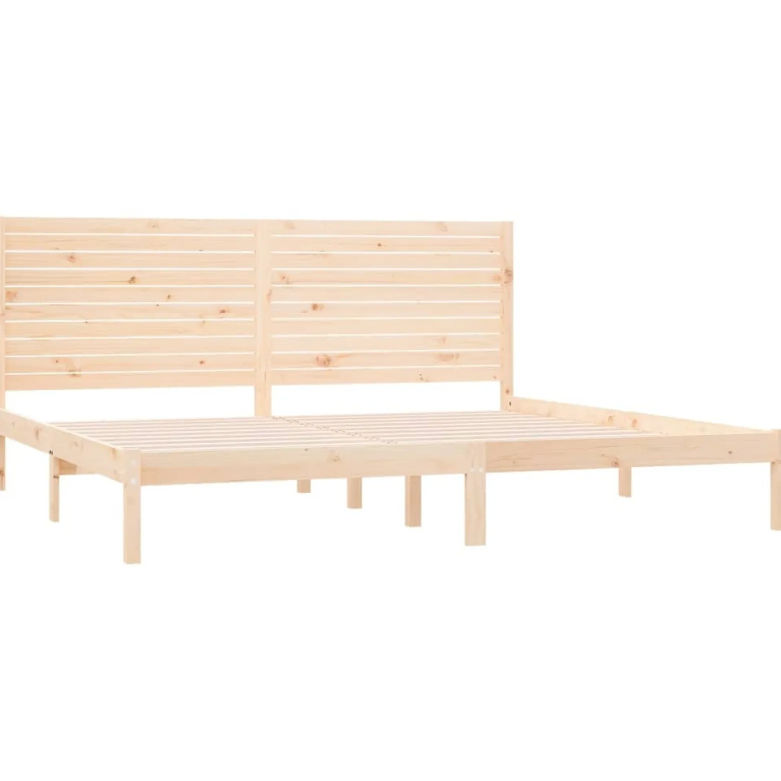 Łóżko Drewniane Brązowe Rama Łóżka Stelaż Do Pokoju Sypialni 180x200 cm