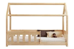 Łóżko drewniane domek dziecięce 70x140cm MBP ADEKO