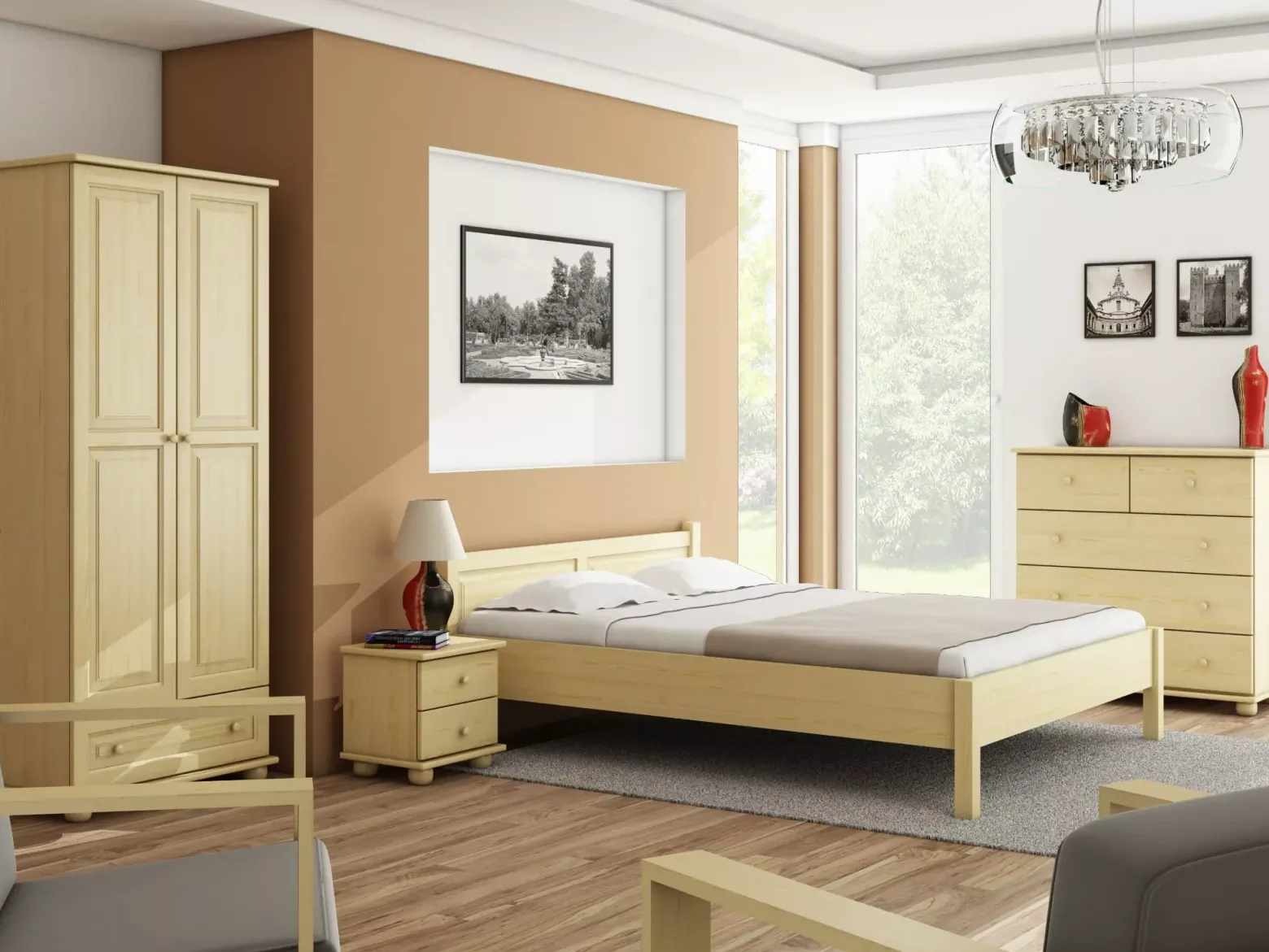 Łóżko drewniane Indu L112 200