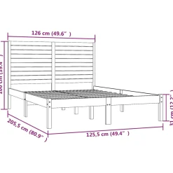 Łóżko Drewniane Rama Łóżka Sofa Biała Do Sypialni Pokoju 120x200 cm