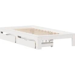 Łóżko Drewniane Rama Łóżka Sofa Biała Do Sypialni Pokoju 75x190 cm