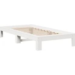 Łóżko Drewniane Rama Łóżka Sofa Biała Do Sypialni Pokoju 75x190 cm