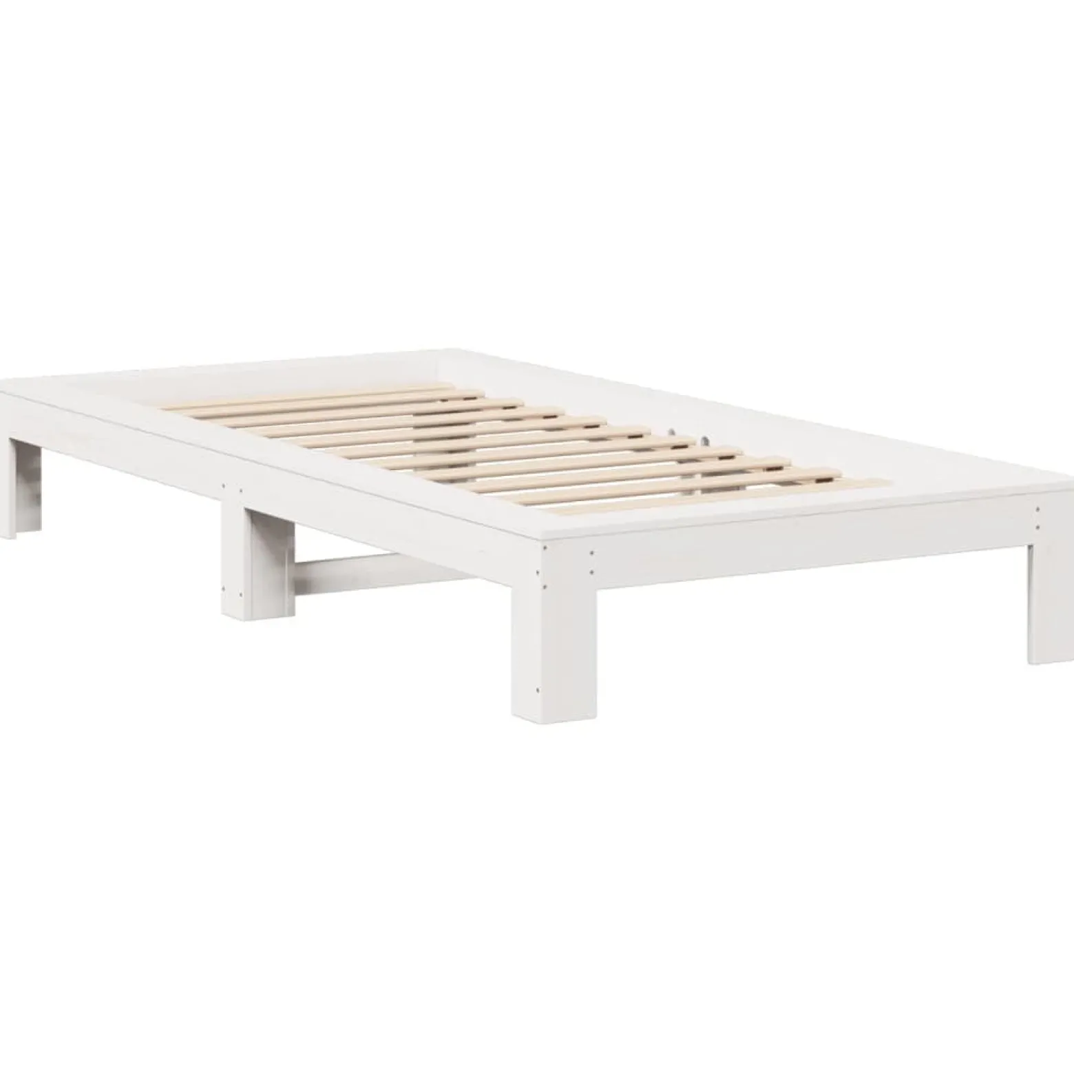 Łóżko Drewniane Rama Łóżka Sofa Biała Do Sypialni Pokoju 75x190 cm