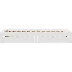 Łóżko Drewniane Rama Łóżka Sofa Biała Do Sypialni Pokoju 75x190 cm