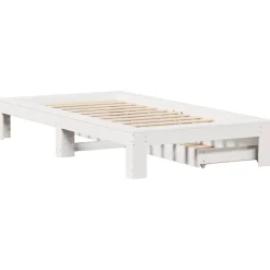 Łóżko Drewniane Rama Łóżka Sofa Biała Do Sypialni Pokoju 75x190 cm